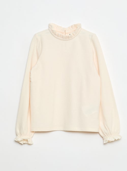 T-shirt col montant côtelé - Kiabi