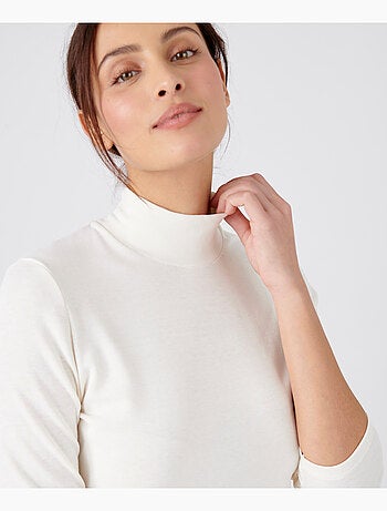 T-shirt col montant fine côte, Thermolactyl Sensitive thermique - Damart