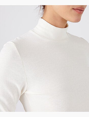 T-shirt col montant fine côte, Thermolactyl Sensitive thermique - Damart