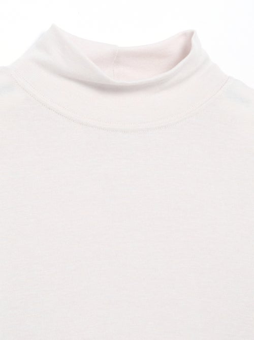 T-shirt col montant laine mélangée - Kiabi
