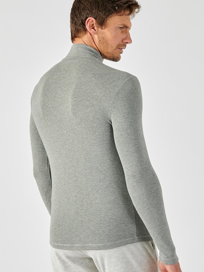 T-shirt col montant Thermolactyl Sensitive - Damart Gris chiné - Kiabi