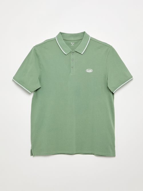 T-shirt col polo homme en maille piquée uni - Kiabi