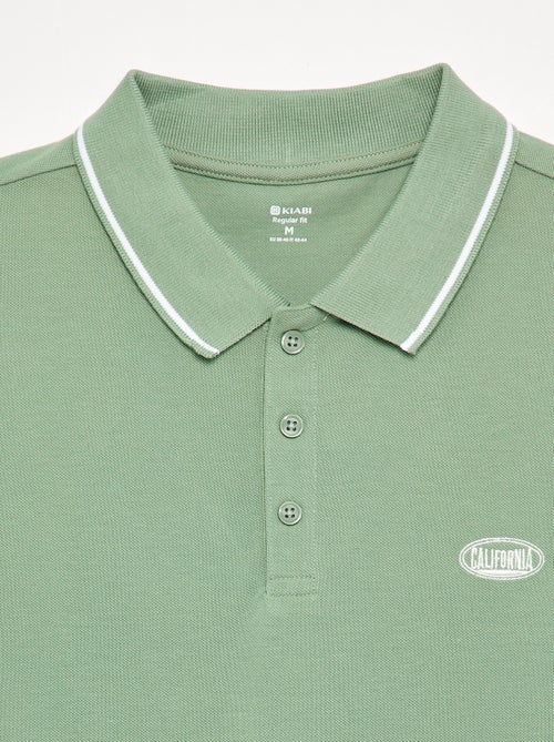 T-shirt col polo homme en maille piquée uni - Kiabi