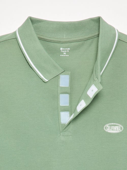T-shirt col polo homme en maille piquée uni - Kiabi