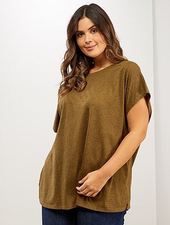 T-shirt col réversible - Kiabi