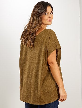 T-shirt col réversible - Kiabi