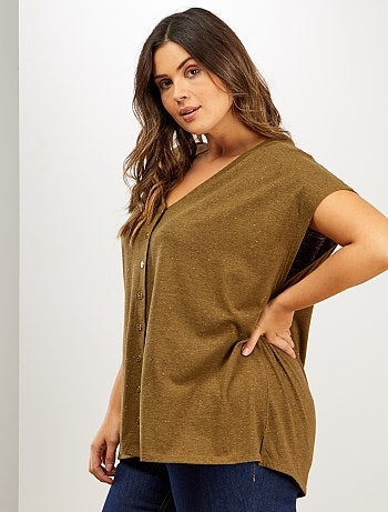 T-shirt col réversible - Kiabi