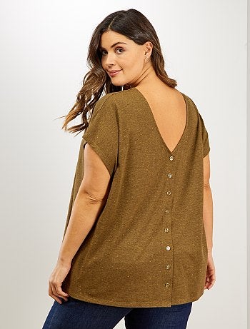 T-shirt col réversible - Kiabi