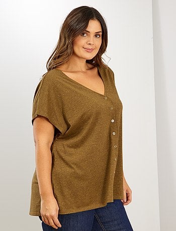 T-shirt col réversible - Kiabi