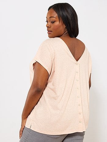 T-shirt col réversible - Kiabi