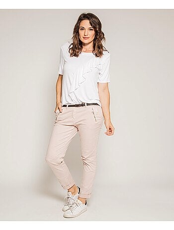 T-shirt col rond avec volant FIRMINI
