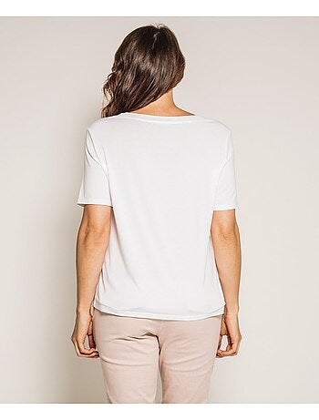 T-shirt col rond avec volant FIRMINI