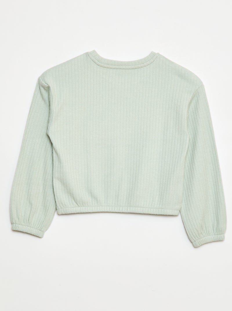 T-shirt col rond Bleu - Kiabi