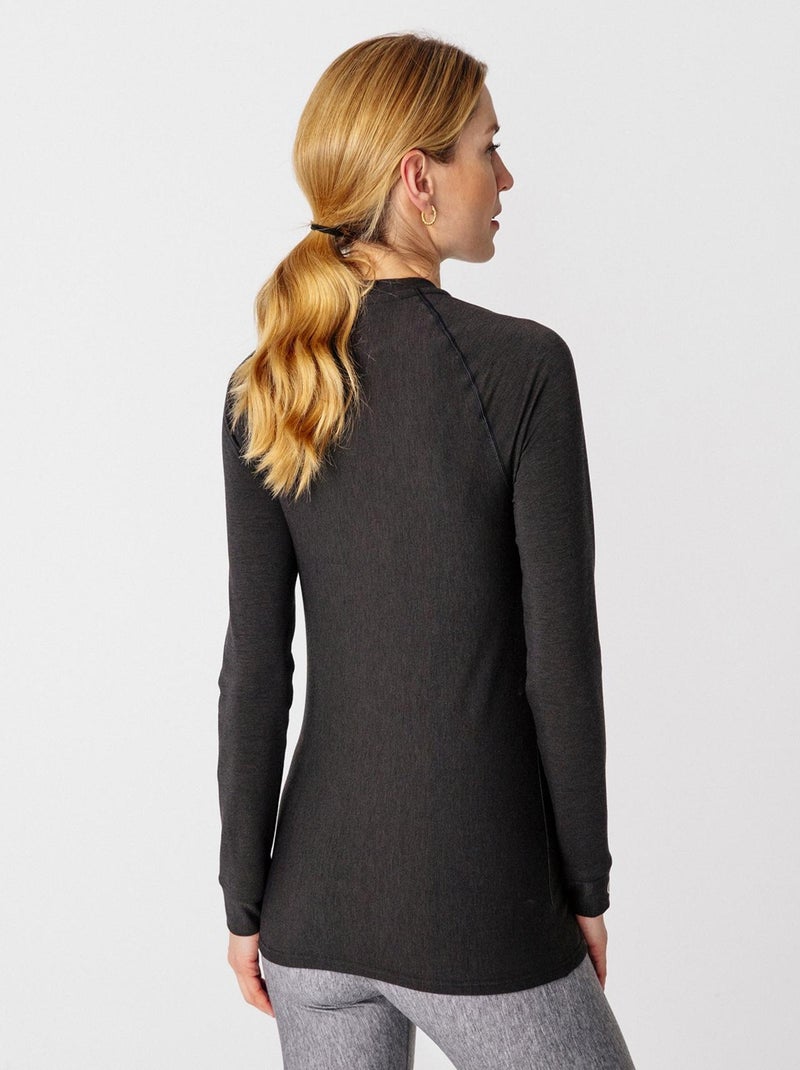 T-shirt col rond Comfort Thermolactyl 3 femme - DamartSport Noir - Kiabi