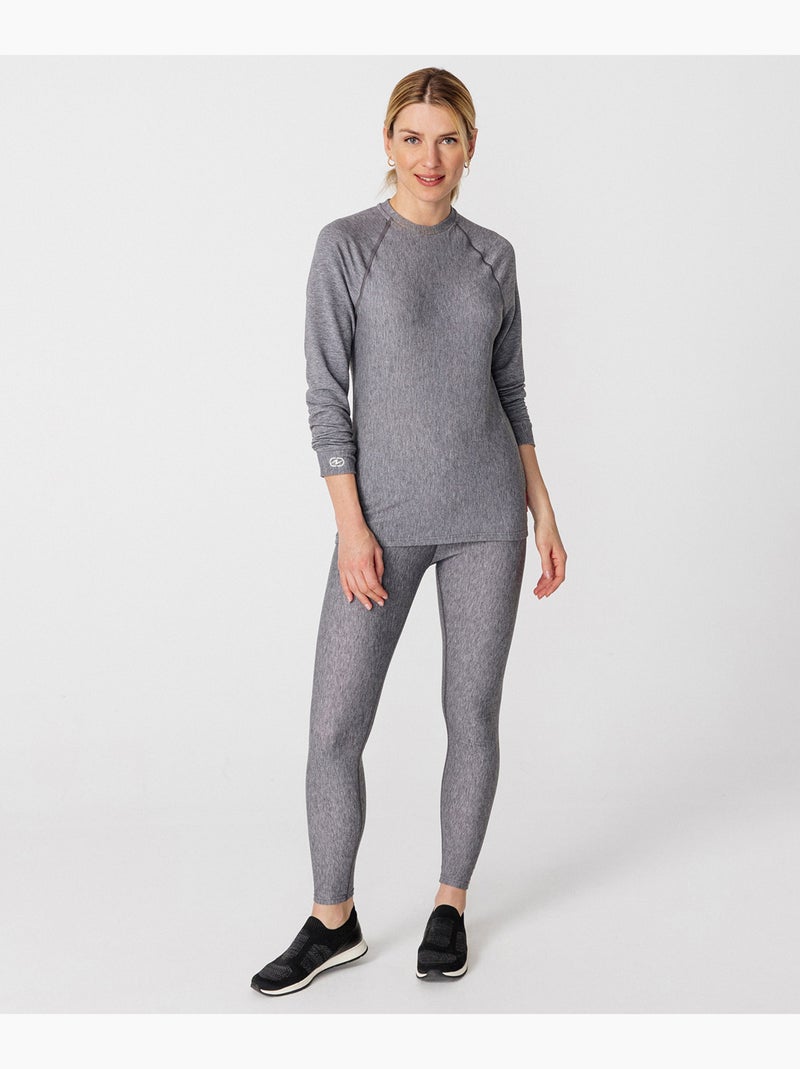 T-shirt col rond Comfort Thermolactyl 3 femme thermique - DamartSport Gris - Kiabi