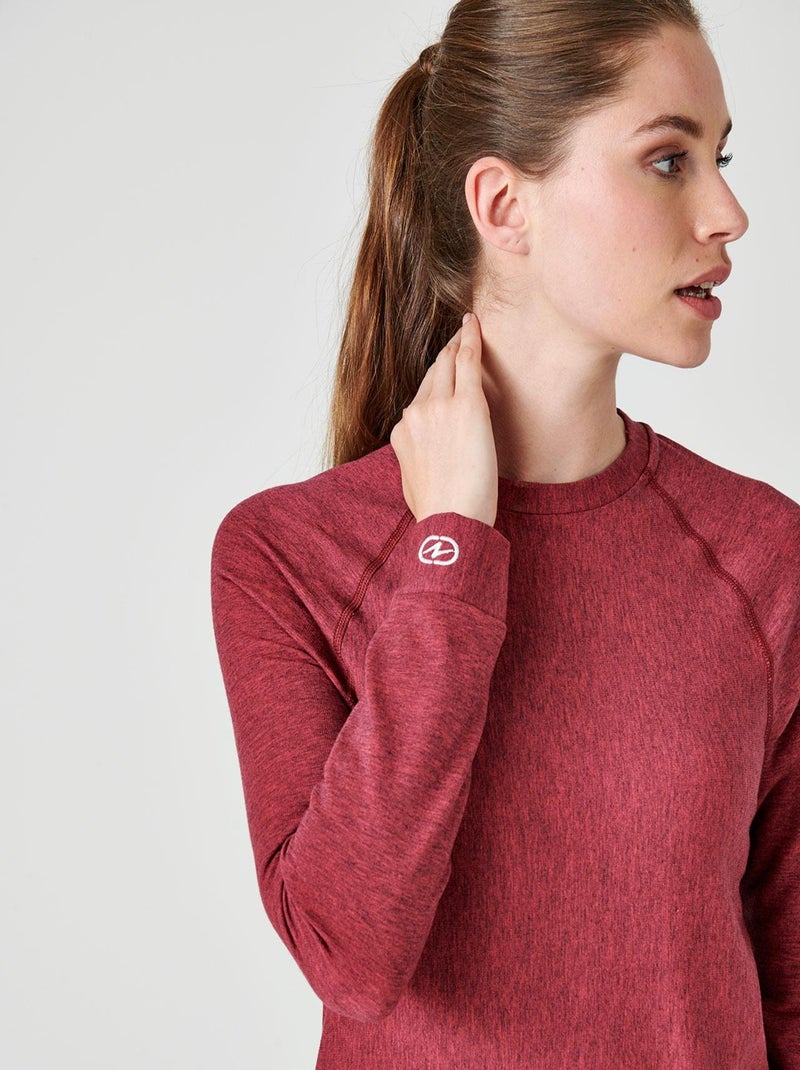 T-shirt col rond Comfort Thermolactyl 4 femme - DamartSport Rose - Kiabi