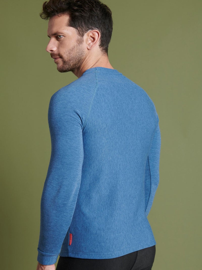 T-shirt col rond Comfort Thermolactyl 4 homme - DamartSport Bleu - Kiabi