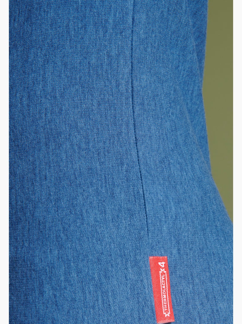 T-shirt col rond Comfort Thermolactyl 4 homme - DamartSport Bleu - Kiabi