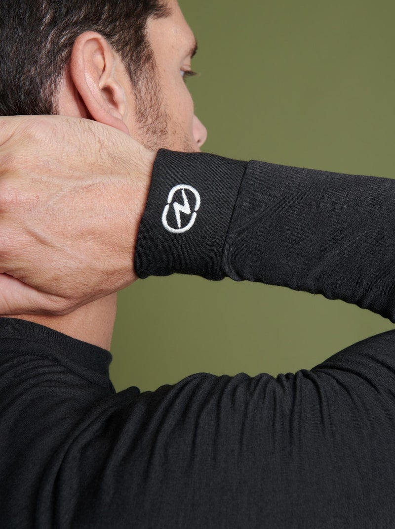 T-shirt col rond Comfort Thermolactyl 4 homme thermique - DamartSport Noir - Kiabi
