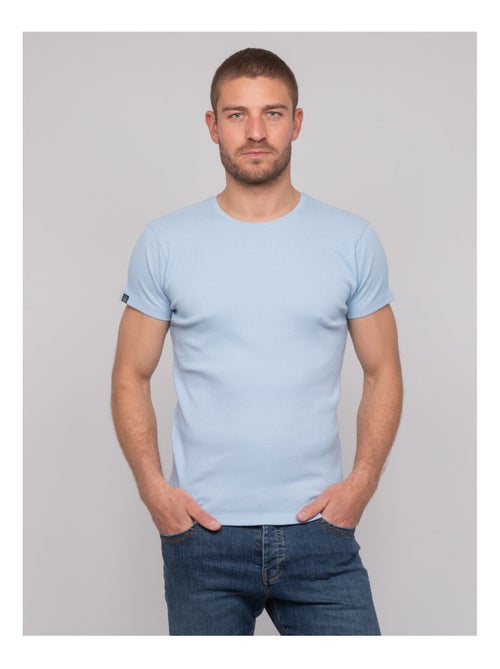 T shirt col rond coton cottelé WALTER - Kiabi