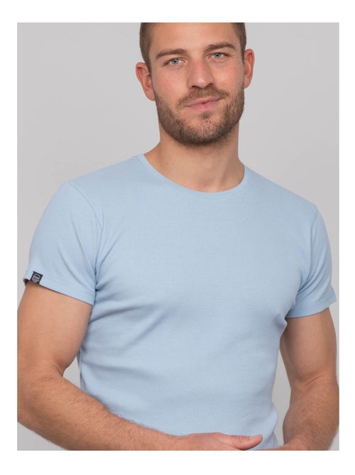 T shirt col rond coton cottelé WALTER - Kiabi