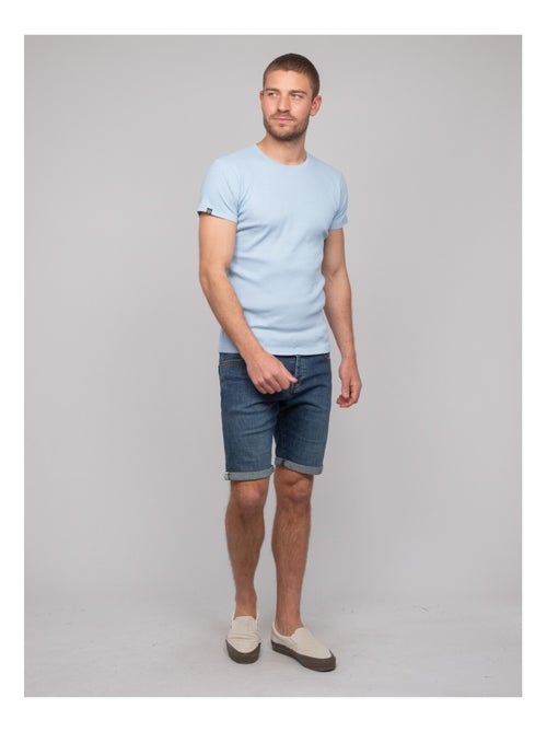 T shirt col rond coton cottelé WALTER - Kiabi