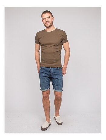 T shirt col rond coton cottelé WALTER