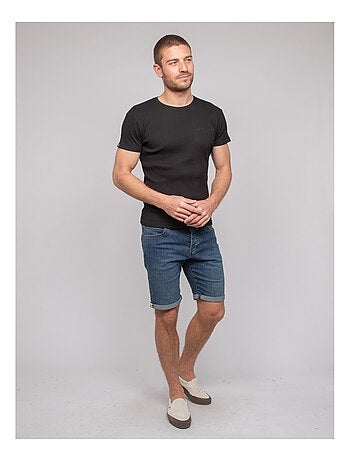 T shirt col rond coton cottelé WALTER