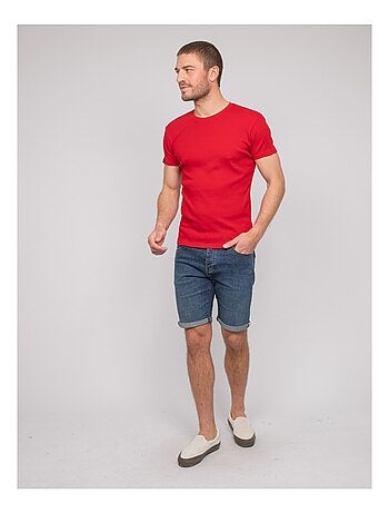 T shirt col rond coton cottelé WALTER