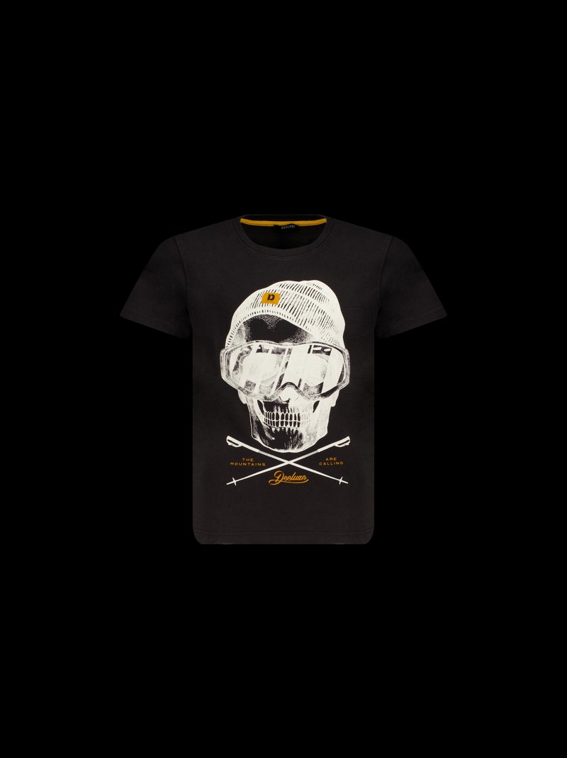 T-shirt col rond coton 'Deeluxe' gris anthracite - Kiabi