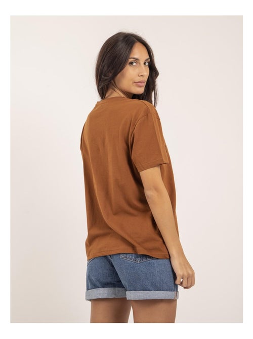 T-shirt col rond coton message FROM - Kiabi