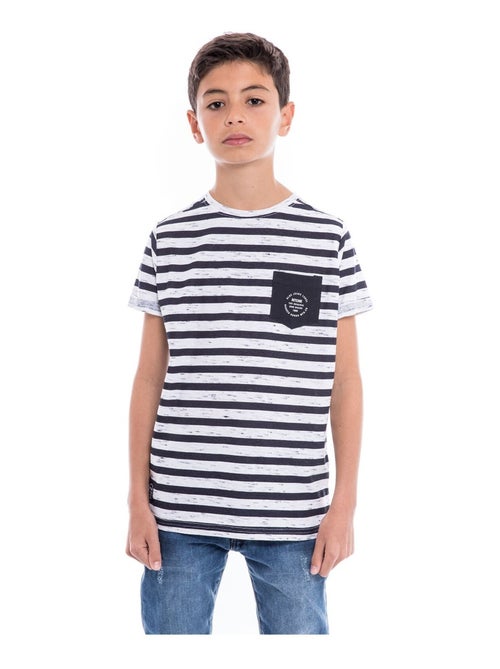 T-shirt col rond coton NOUTAR garçon - Kiabi