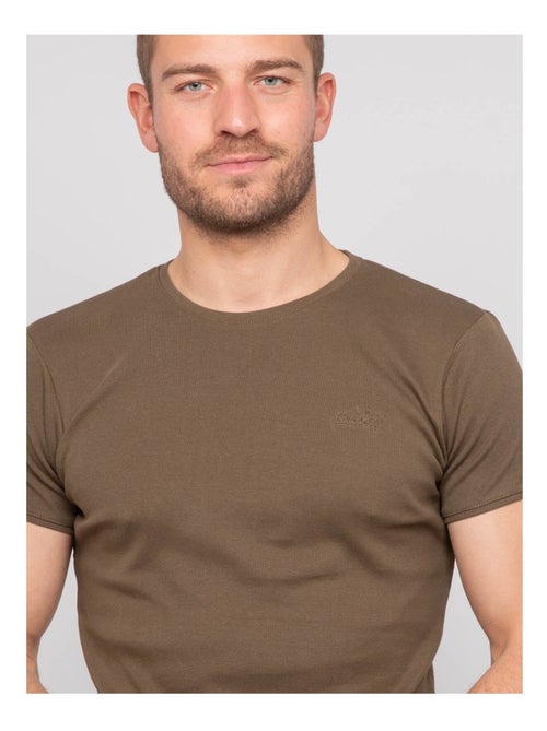 T shirt col rond coton WARLOF - Kiabi