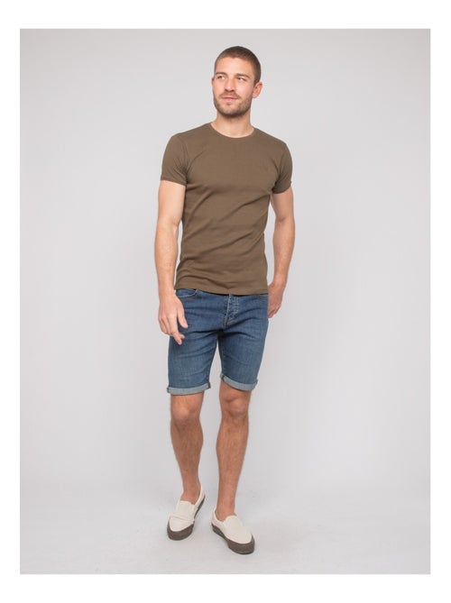 T shirt col rond coton WARLOF - Kiabi