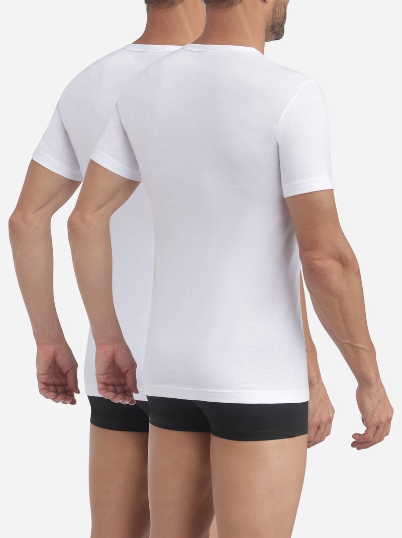 T-shirt col rond EcoDim Blanc - Kiabi
