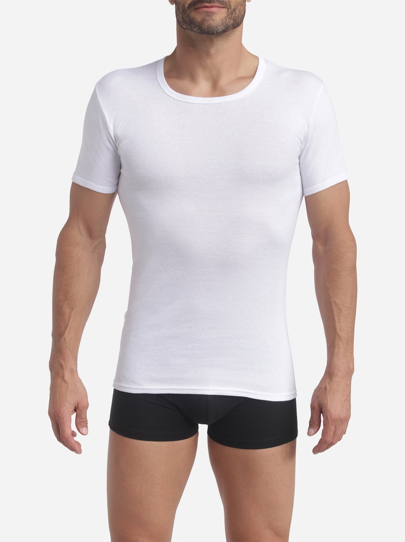 T-shirt col rond EcoDim Blanc - Kiabi