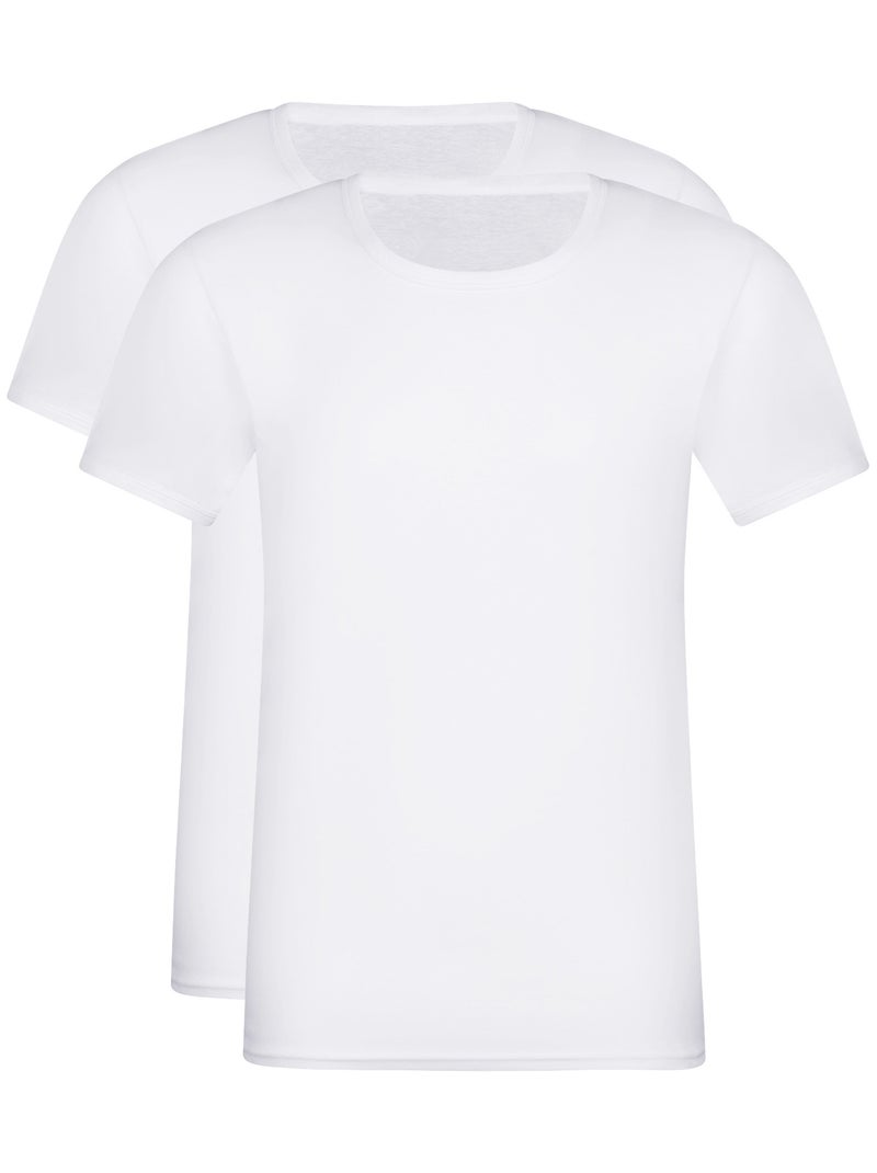 T-shirt col rond EcoDim Blanc - Kiabi