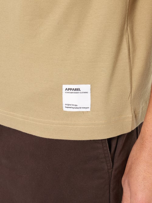 T-shirt col rond en coton - Kiabi