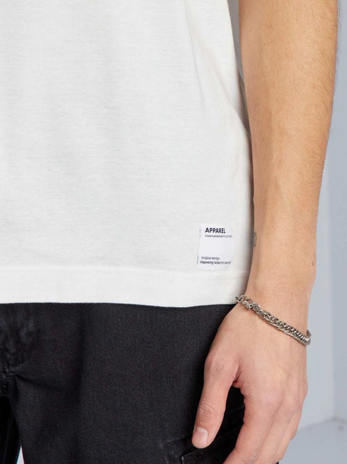 T-shirt col rond en coton - Kiabi