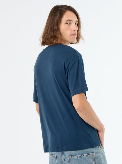 T-shirt col rond en coton - Kiabi