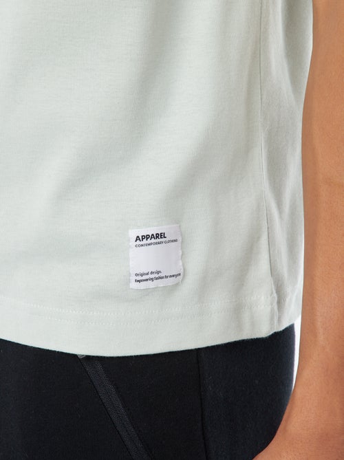 T-shirt col rond en coton - Kiabi