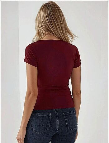 T-shirt col rond en coton doux au toucher et coupe ajustée hiccup
