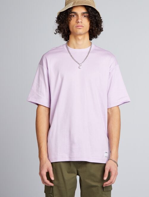 T-shirt col rond en coton - Kiabi