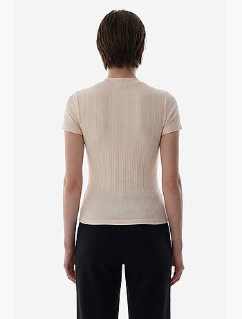 T-shirt col rond en modal manches courtes penti