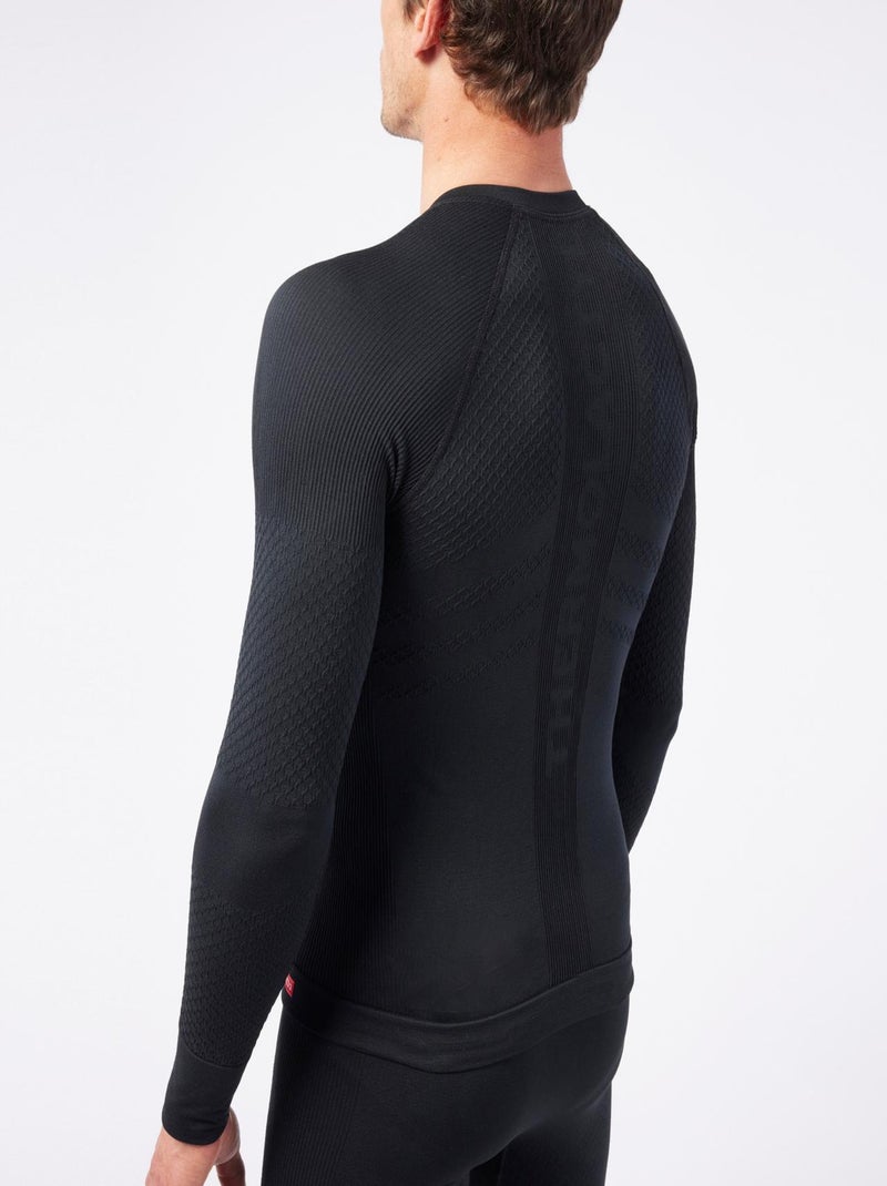 T-shirt col rond Energy 3 Thermolactyl homme - DamartSport Noir - Kiabi