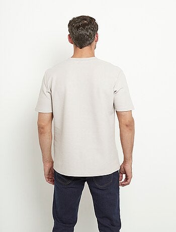 T-shirt col rond épais maille texturée