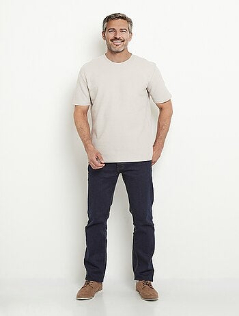 T-shirt col rond épais maille texturée