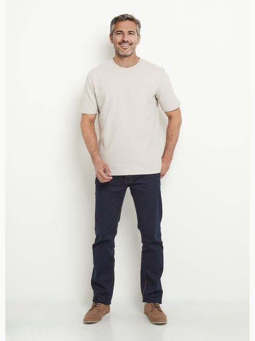 T-shirt col rond épais maille texturée - Kiabi