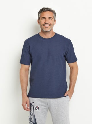 T-shirt col rond épais maille texturée