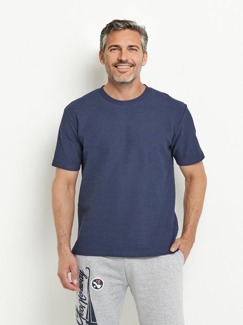 T-shirt col rond épais maille texturée - Kiabi